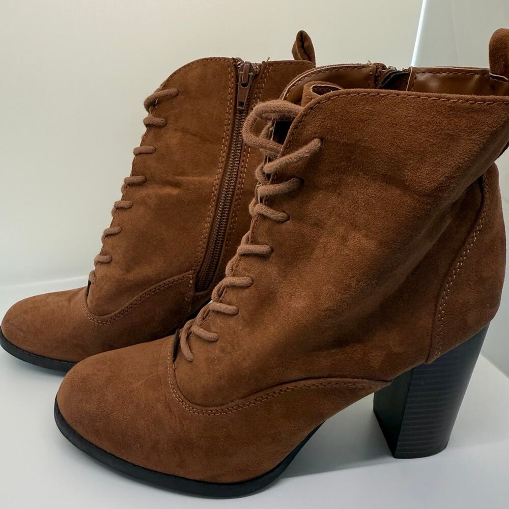 Express Faux Suede Boots - size 8